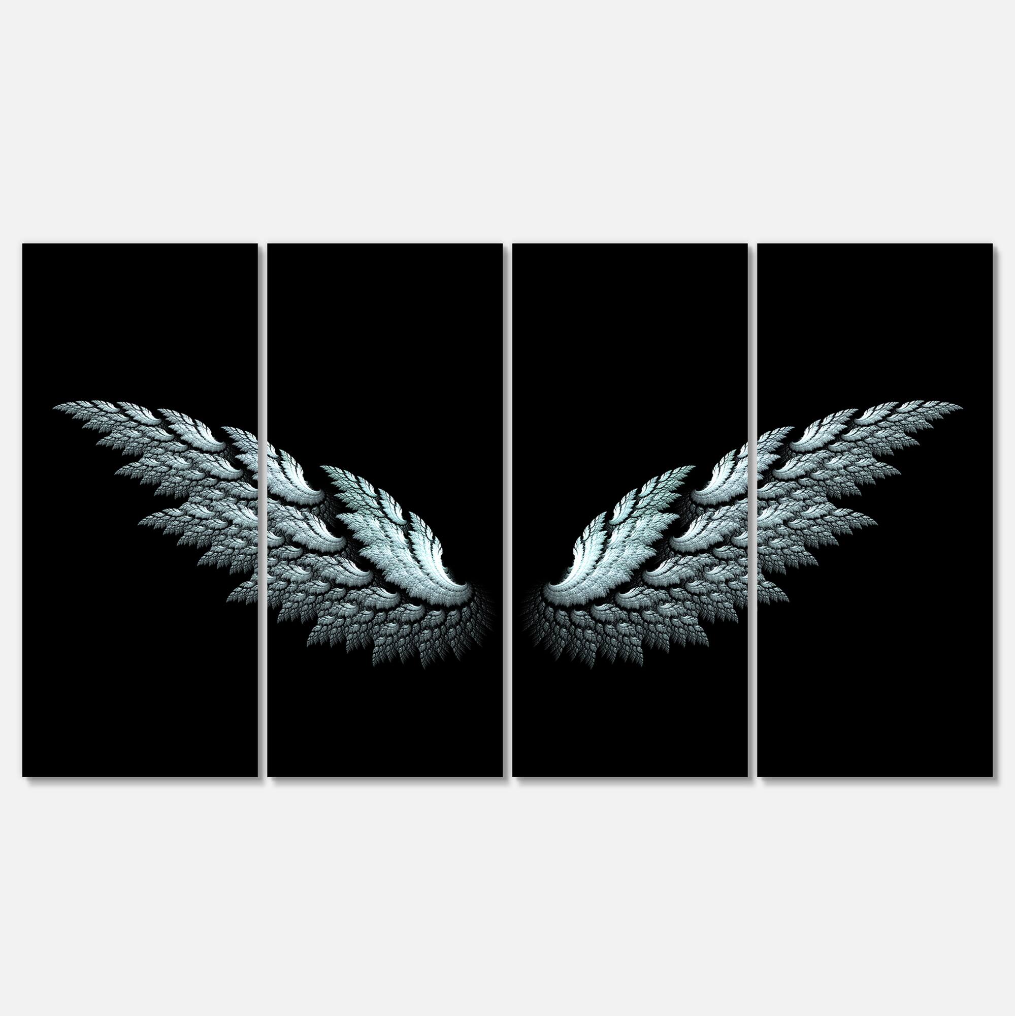 Designart - Angel Wings on Black Background